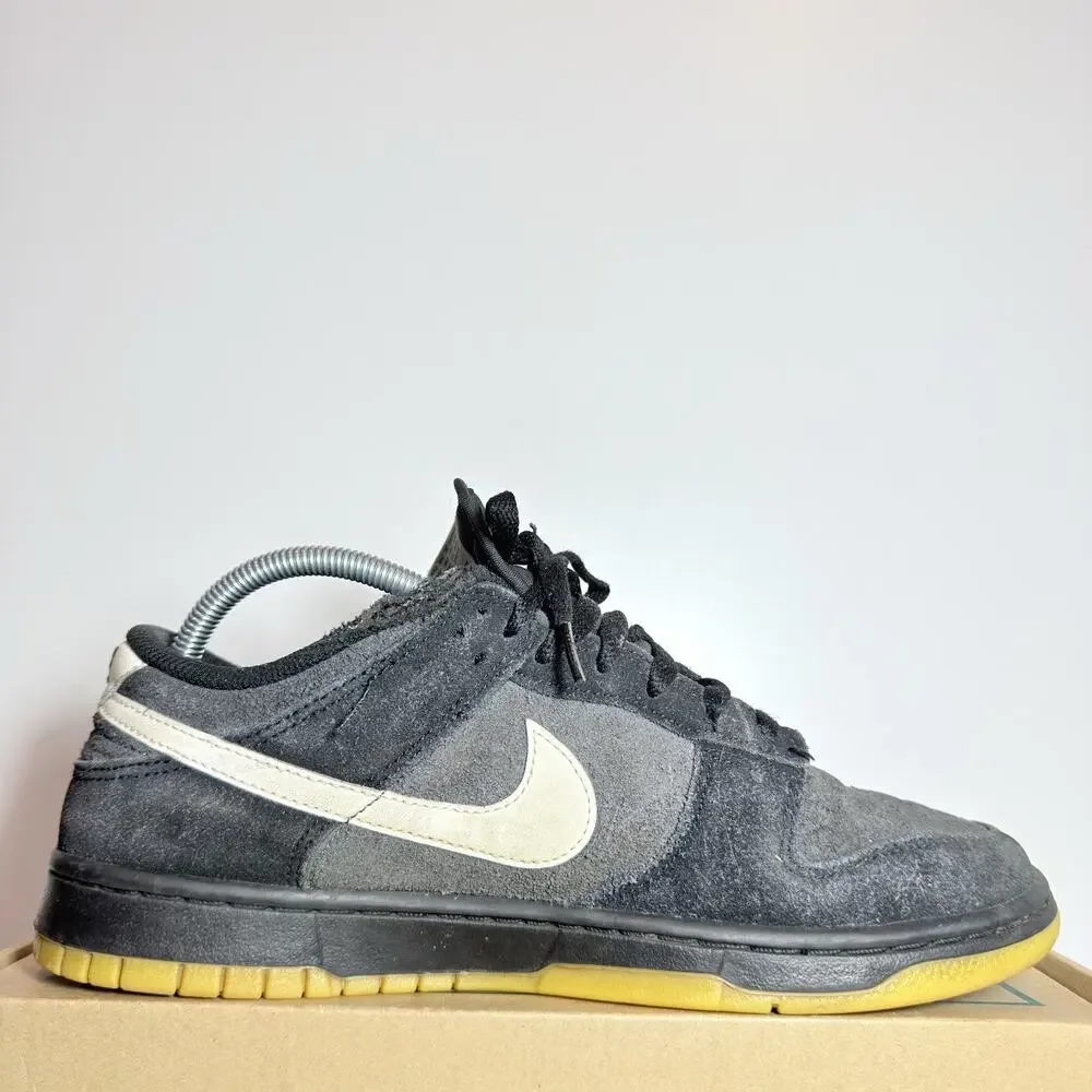 Nike Dunk Low SE Black Grey Gum Mens Size 9 Suede Skate Shoes Casual Sneakers